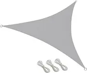 Blelsa Uv Sun Shade 6.5 Ft Triangle Sail Canopy Garden Plant Shelter Breathable Greenhouse Cover for Patio Camping Backyard Swimming Pool Grey Type 1