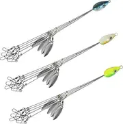 JOINPAYA 3pcs Creative Sinking Hooks for Freshwater Fishing Practical Fish Hook Tool with Realistic Action for Bass Fishing Luring Fish Durable Wire Design
