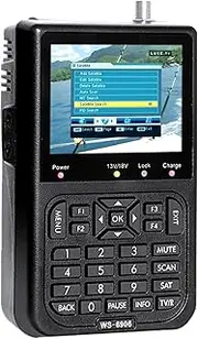 Satellite Receiver WS6906 3.5in LCD Display Data Digital Satellite Signal Finder Meter Portable Measuring Instruments with USB Upgrade Cable for Remote Reception Systems Antennas