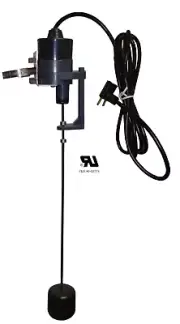 Vertical Float Switch - 10 Foot - 1 HP @ 120 VAC - 1" to 15" Pump Range - N.O.
