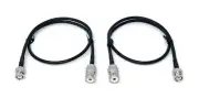 2 x UHF Female SO239 to BNC Male Adapter RG58 Antenna Jumper Cables