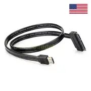 Dual Power eSATA USB 12V 5V Combo to 22Pin SATA USB Hard Disk Cable