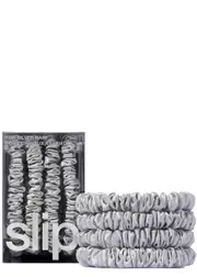 Slip Pure Silk Skinny Scrunchies - Silver One Size