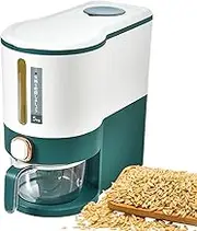 Cereal Rice Storage Containers | Rice Containers Dispenser Bucket for Kitchen,5kg/10kg Press Type Household Cereal Dispenser Bucket for Pantry Countertop Kitchen Jmedic