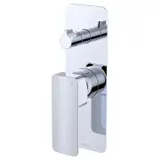 Tono Wall Diverter Mixer, Rect Plate, Chrome