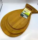 Tru Bamboo Pineapple 3 piece cutting board set