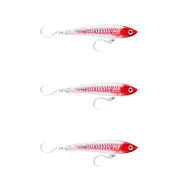 3x Rapala 17cm X Rap Magnum Stick Slow Sink Bait Fishing Lures - HD Red Head UV