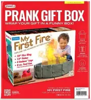 MY FIRST FIRE Prank Fake Gag Funny Joke Gift Box New Parents Baby Shower Toddler