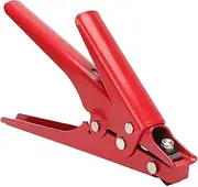 Nylon Cable Tie Gun Adjustable Tension Plastic Zip Tie Fastening and Cutting Tool Portable for Various Applications (Red)