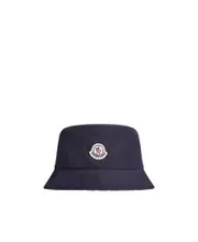 Moncler Logo Patch Reversible Bucket Hat L,M Blue