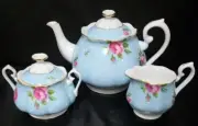 Royal Albert Polka Blue Tea Set 3 Piece
