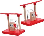 Build Explore Pcs Wooden Train Scene Layout Toys Gas Station Barrier Accessory