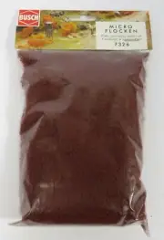 BNIB BUSCH 7326 DARK BROWN FINE FLOCK TURF SCATTER MODEL RAILWAY SCENERY OO N