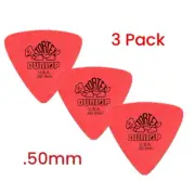 Dunlop Tortex® Triangle Guitar Pick .50mm 3 Pack, Red