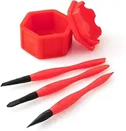 Non-Stick Micro Silicone Glue Brush Set,Glue Applicator Kit with Fine, Chiseled,Flat Tapered Tip Wood Brush, Silicone Brushes for Woodworking,Arts,Hobby,Crafts