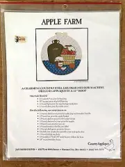 Apple Farm Jan KornFeind 1982 Country Appliques Needlepoint Pattern