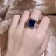 現貨 斯里蘭卡 5克拉 奧地利水晶 戒指 藍水晶 固定戒圍 不退色 美國戒圍（附贈飾品盒）