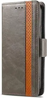[YBROY] Case for Samsung Galaxy M14 5G, Magnetic Flip Leather Premium Wallet Phone Case, with Card Slot and Folding Stand, Case Cover for Samsung Galaxy M14 5G.(Grey)