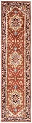 Vintage Hand-knotted Runner Rug 2'7" x 10'6" Traditional Wool Carpet