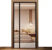Reinforced Fiberglass Magnetic Screen Door with Side Entry Design - Heavy Duty Bug Protection, Waterproof and Wear-Resistant,Easy Installation for Doorways & Patios(80 * 190CM)