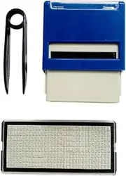 Nishiyuenyi Personalized Tinking Staining Tinking Seal Kit Remarkable Tinction Portable for School, Blue, 18mmx47mm