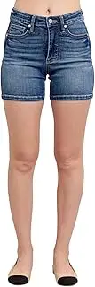 [Judy Blue] Mid Rise Tummy Control Mid Length Shorts