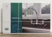 Peerless Claymore 2-Handle Wall Mount Kitchen Faucet Chrome High Arc P299305LF