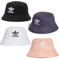 在飛比找Yahoo奇摩購物中心優惠-Adidas 帽子 漁夫帽 三葉草 刺繡 黑/白/粉/藍【運