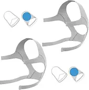 2 Packs Replacement Headgear Compatible with Airfit N20, Head Strap with Clips for N20, Including 2PCS Straps and 4PCS Clips,Great Value Supplies by AirSmart.
