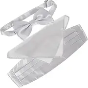 jojofuny Sequin Tie Men's Bow Tie Pocket Square Girdle Men's Bowties Set for Formal Events