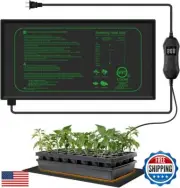 Seedling Heat Mat with Digital Thermostat, 10" x 20.75" Waterproof Heating Pa