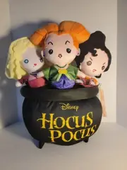 Disney Hocus Pocus Sanderson Sisters Halloween Greeter Plush Cauldron