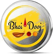 Happy Bhai Dooj 10 Gm Coloured (999) Pure Silver Coin