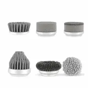 Cordless 9-in-1 Electric Spin Scrubber - Quick-Charge, Multi-Surface with 6 Attachments, Handheld & Rechargeable Cleaning Power 6 brush head access...