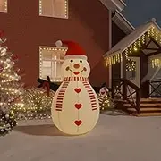 Inflatable Snowman with LEDs 250 cm Christmas Decoration Holiday Outdoor Yard