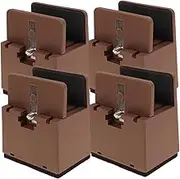 FOYTOKI Furniture Foot Pads 4pcs Bed Riser Blocks 10-37mm Range Adjustable Silent for Storage
