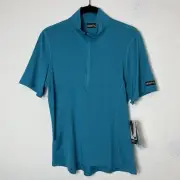Kerrits Marina Breeze ice Fil Blue Top short sleeve, solid, Size S, Horse Riding