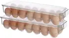 Egg Container for Refrigerator,Narrow 14 Egg Organizer Holder for Refrigerator O