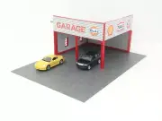Scale 1:60 - 1:64 Diorama open garage shed miniature Model cars display