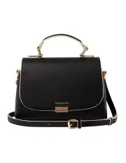 [Mocha] Daisy Top Handle Crossbody Bag in Black