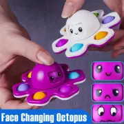 1PCS New Anti Stress Push Bubble Fidget Spinner Face-Changing Sensory Toy Push p