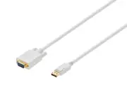 Monoprice DisplayPort to VGA Cable - 3ft - White, 28AWG, Gold Plated Connectors