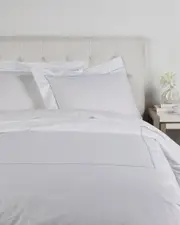 Maurizio Italy Single Line Powder Blue Embroidered Duvet Set