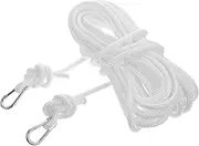 TIDTALEO Outdoor Bundle Rope 10m Nylon Clothesline Home Clothesline Alloy Clip Wind Proof Non Slip White