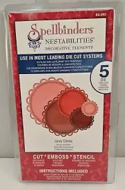 Spellbinder Nestabilities Lacey Circles 5 Metal Dies - S4-293 - New