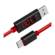 3A QC3.0 LCD Display Real-time Voltage Current Monitoring Type-C Data Cable for Samsung S10