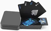 MUSISALY 1set PVC Set Creative Poker Deck for Family Fun Bendable Reusable Poker Cards with Paper Box Blue