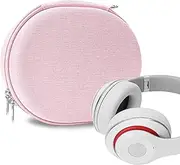 Geekria NOVA Headphones Case Compatible with Beats Studio Pro/3 Wireless/2, Replacement Hard Shell Travel Carrying Bag with Cable Storage (Pink)