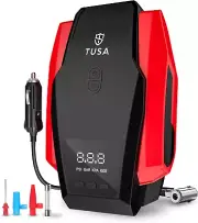 Tusa Digital Tyre Inflator for Car - 12V Dc Portable Air Compressor Pump with...