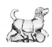 5"x4" BOHEMIA Czech Republic 24% LEAD CRYSTAL Dog Figurine Figure NEW WITH TAGS